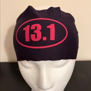 Black 13.1 in pink Half Marathon 4" Bondi Band Headband NEW "No Drip" "No Slip"